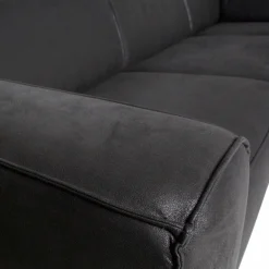 Statement xl 4-zits bank 372 cm suedine zwart - Loft24.nl