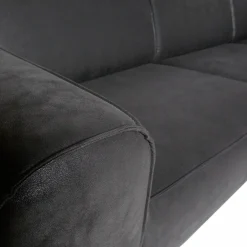 Statement xl 4-zits bank 372 cm suedine zwart - Loft24.nl