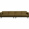 Statement xl 4-zits bank 372 cm structure velvet brass - Loft24.nl