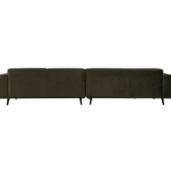 Statement xl 4-zits bank 372 cm fluweel warm groen - Loft24.nl