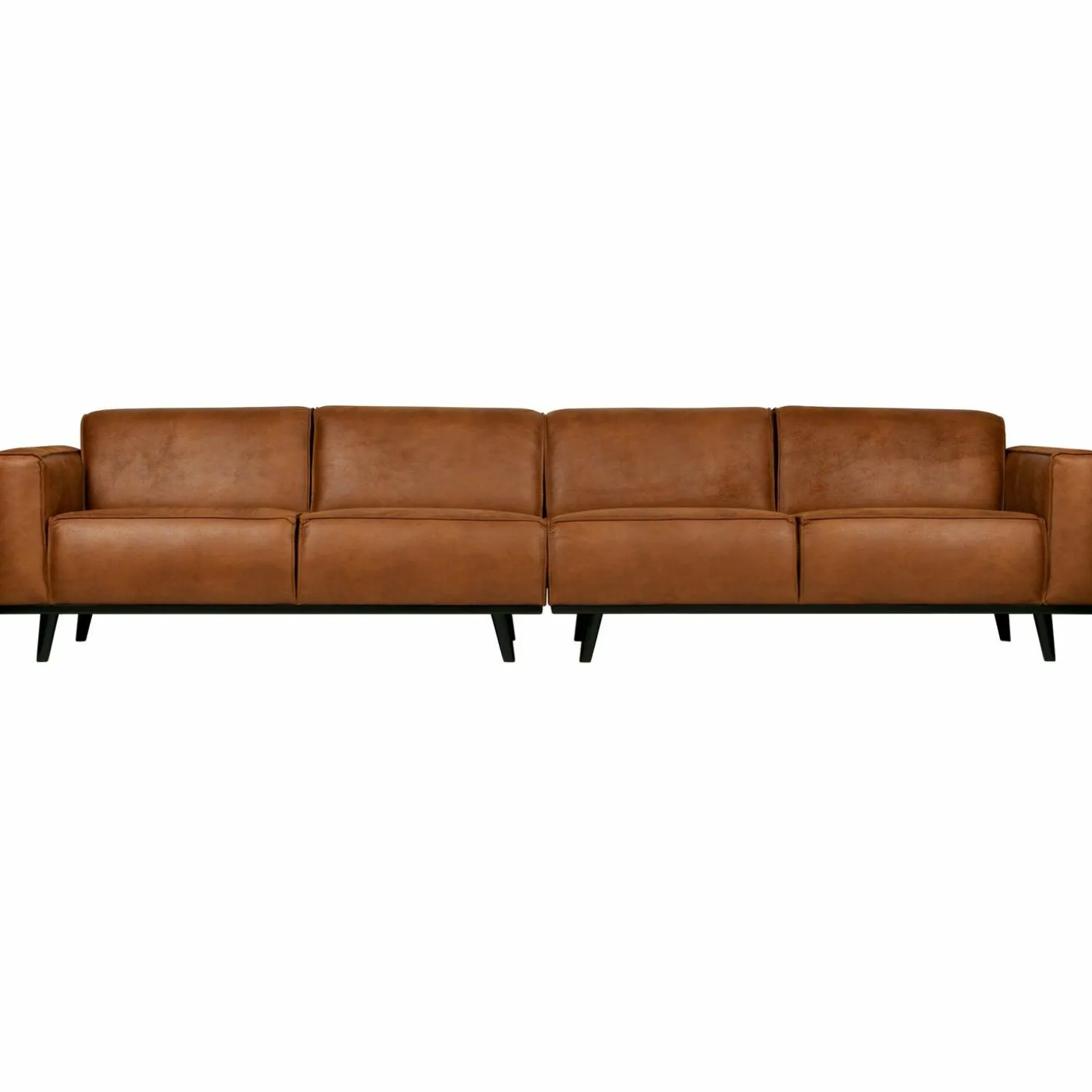 Statement xl 4-zits bank 372 cm lederlook cognac - Loft24.nl