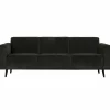 Statement 3-zits bank 230 cm brede platte rib graphite - Loft24.nl