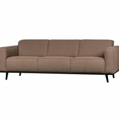 Statement 3-zits bank 230 cm bouclé nougat - Loft24.nl
