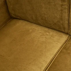 Statement 4-zits bank 280 cm fluweel honinggeel - Loft24.nl