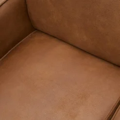 Statement 4-zits bank 280 cm lederlook cognac - Loft24.nl