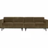 Statement 4-zits bank 280 cm platte brede rib rock - Loft24.nl