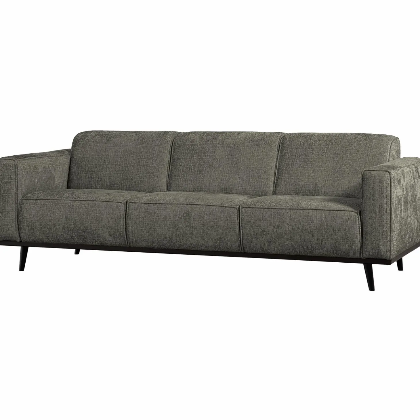 Statement 3-zits bank 230 cm structure velvet frost - Loft24.nl