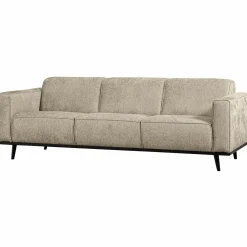 Statement 3-zits bank 230 cm structure velvet wheatfield - Loft24.nl