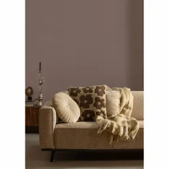 Statement 3-zits bank 230 cm structure velvet wheatfield - Loft24.nl