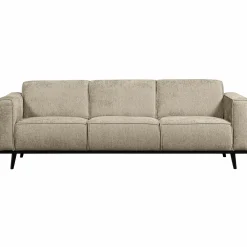 Statement 3-zits bank 230 cm structure velvet wheatfield - Loft24.nl
