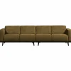 Statement 4-zits bank 280 cm structure velvet brass - Loft24.nl