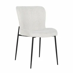 Stoel Darby white bouclÃ© / black (Copenhagen 900 BouclÃ© White) - Loft24.nl