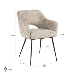 Stoel Jenthe desert renegade fire retardant (FR-Renegade desert 109) - Loft24.nl