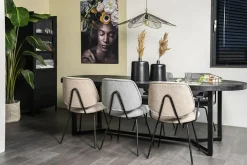 Stoel Lynn met armleuning - Grijs - Loft24.nl