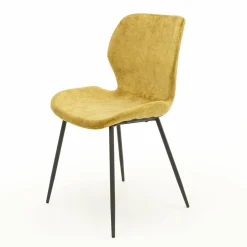 Stoel Shell Velvet ronde buis - Goud - Loft24.nl