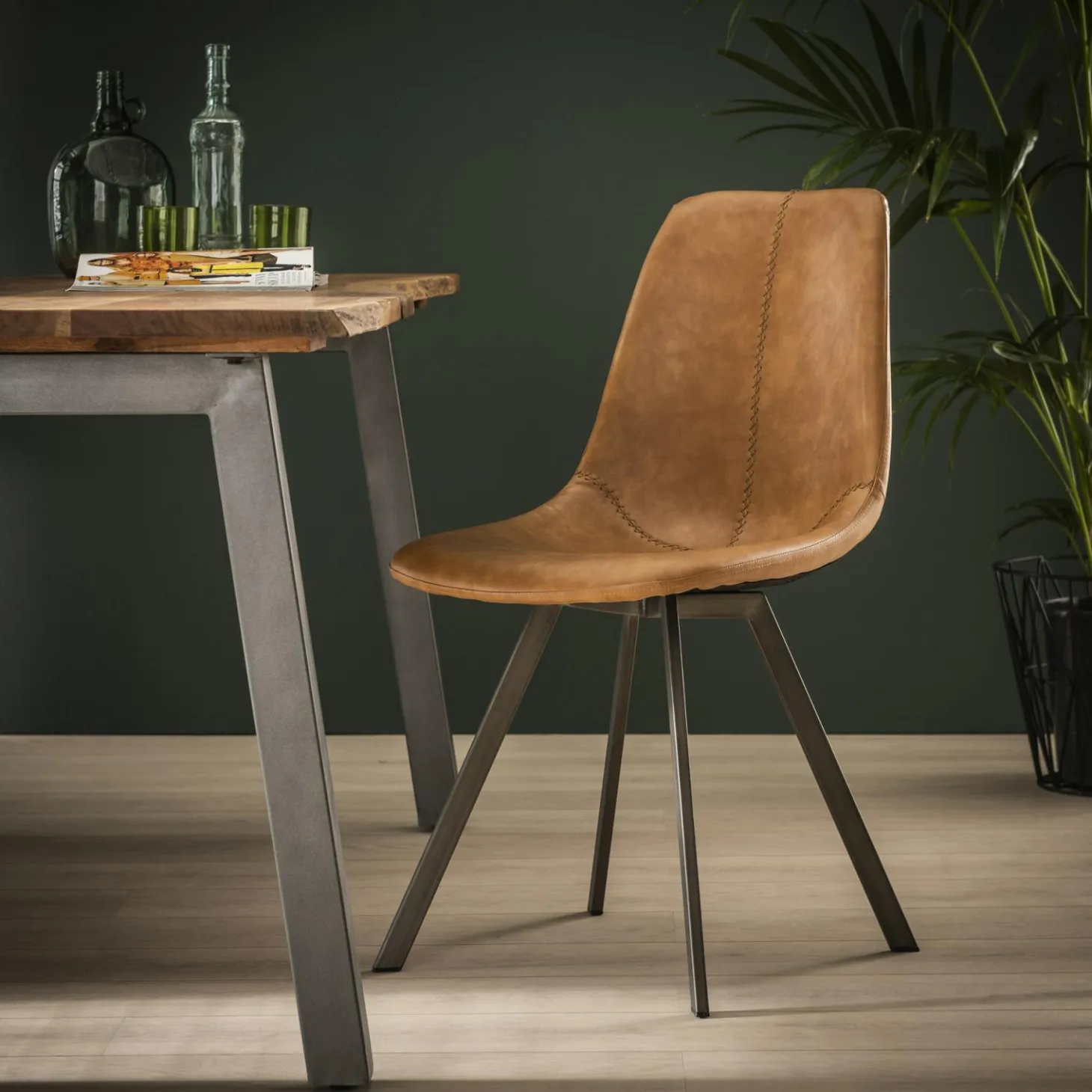 Stoel Zig Zag - Bruin - Loft24.nl