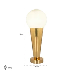 Tafellamp Cone 51cm hoog kleur Goud - Loft24.nl