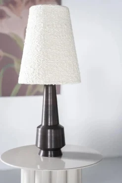 Tafellamp Dawn Bouclé en metaal - 61cm - Loft24.nl