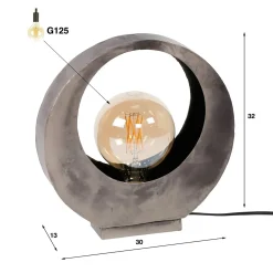 Tafellamp Full Moon - Oud Zilver - Loft24.nl