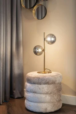 Tafellamp Lise 2-lamps kleur Brushed Gold - Loft24.nl