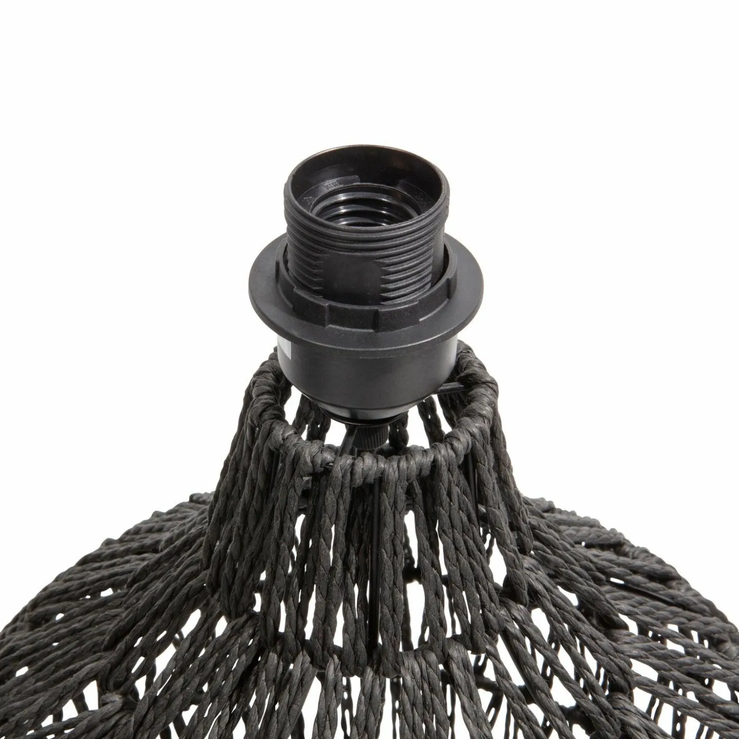 Tafellamp Macy Rattan kleur Zwart (excl. kap) - Loft24.nl