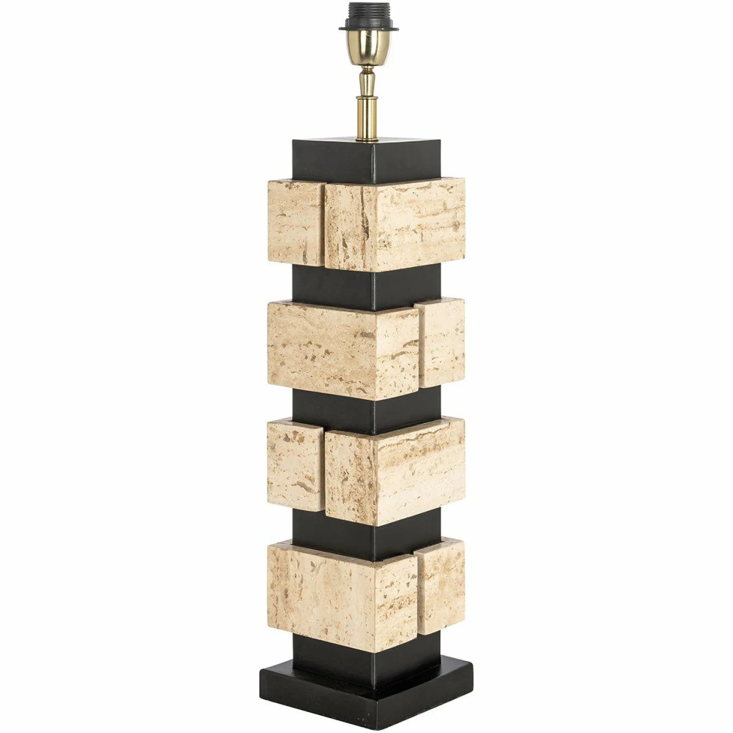 Tafellamp Madiq Travertin 65cm hoog - Loft24.nl