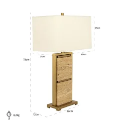 Tafellamp Meyra Marmer 72cm hoog - Loft24.nl