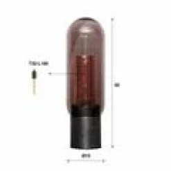 Tafellamp Smoke Glas - Geperforeerd Staal - Loft24.nl