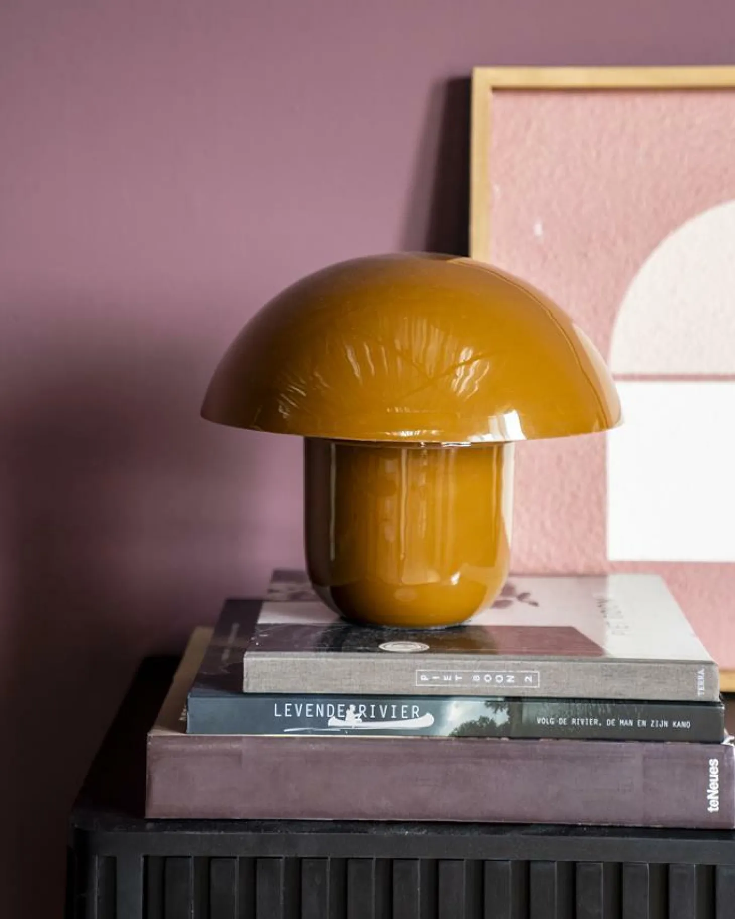 Tafellamp Toad 27cm hoog - Mosterd Geel - Loft24.nl