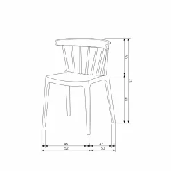 Tuin / Eetkamerstoel Bliss - Army Groen - Loft24.nl