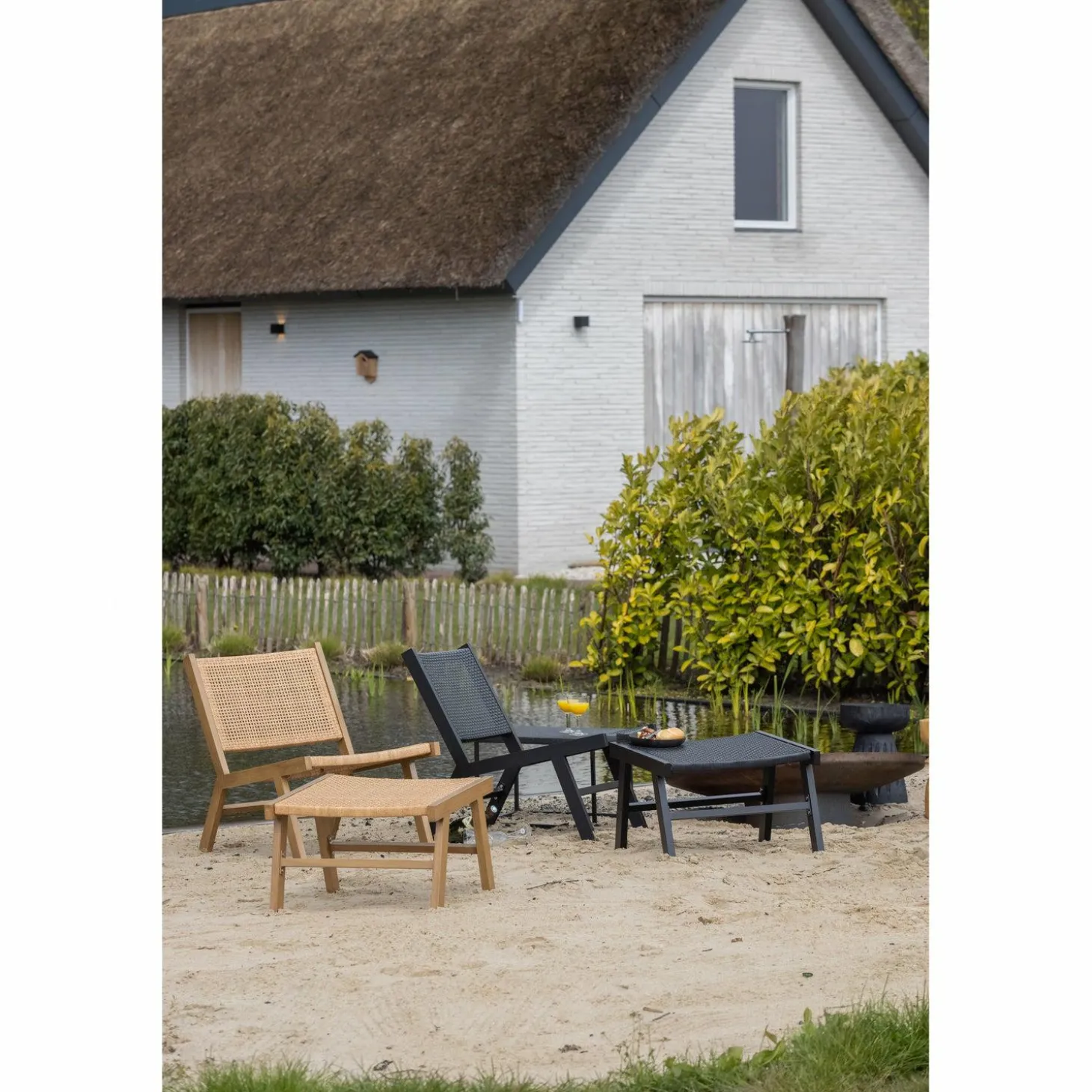 Tuin Fauteuil Puk - Zwart - Loft24.nl