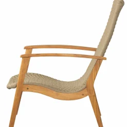 Tuin Fauteuil Stony Teakhout en Touw - Loft24.nl