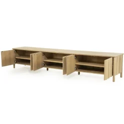 TV meubel Jake Eikenhout 264 cm - naturel - Loft24.nl