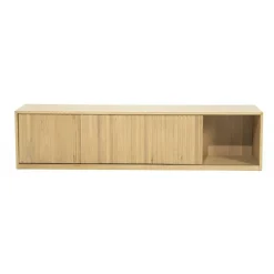 TV meubel Milo Eikenhout 180 cm - naturel - Loft24.nl