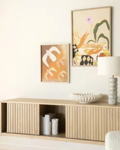 TV meubel Milo Eikenhout 180 cm - naturel - Loft24.nl