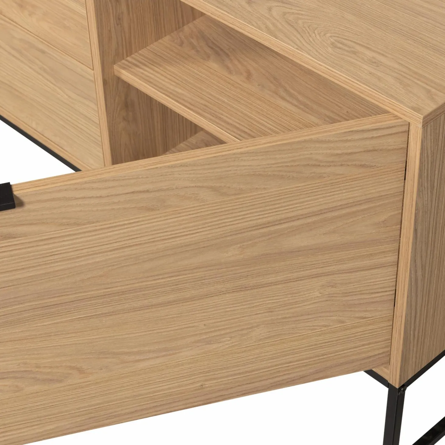 TV -meubel Silas Eiken 180cm - Naturel - Loft24.nl