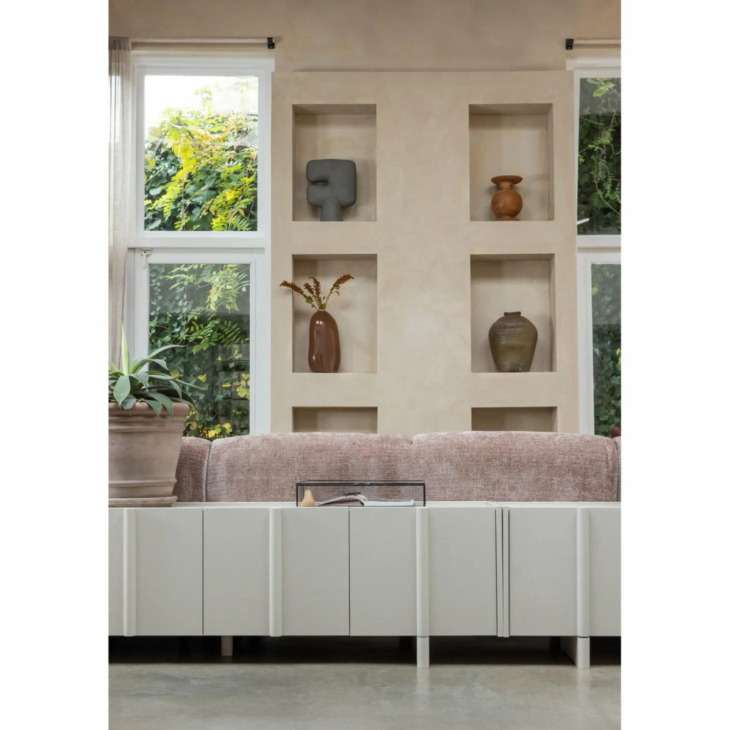 TV-meubel Basu Grenen 152cm - Dust - Loft24.nl