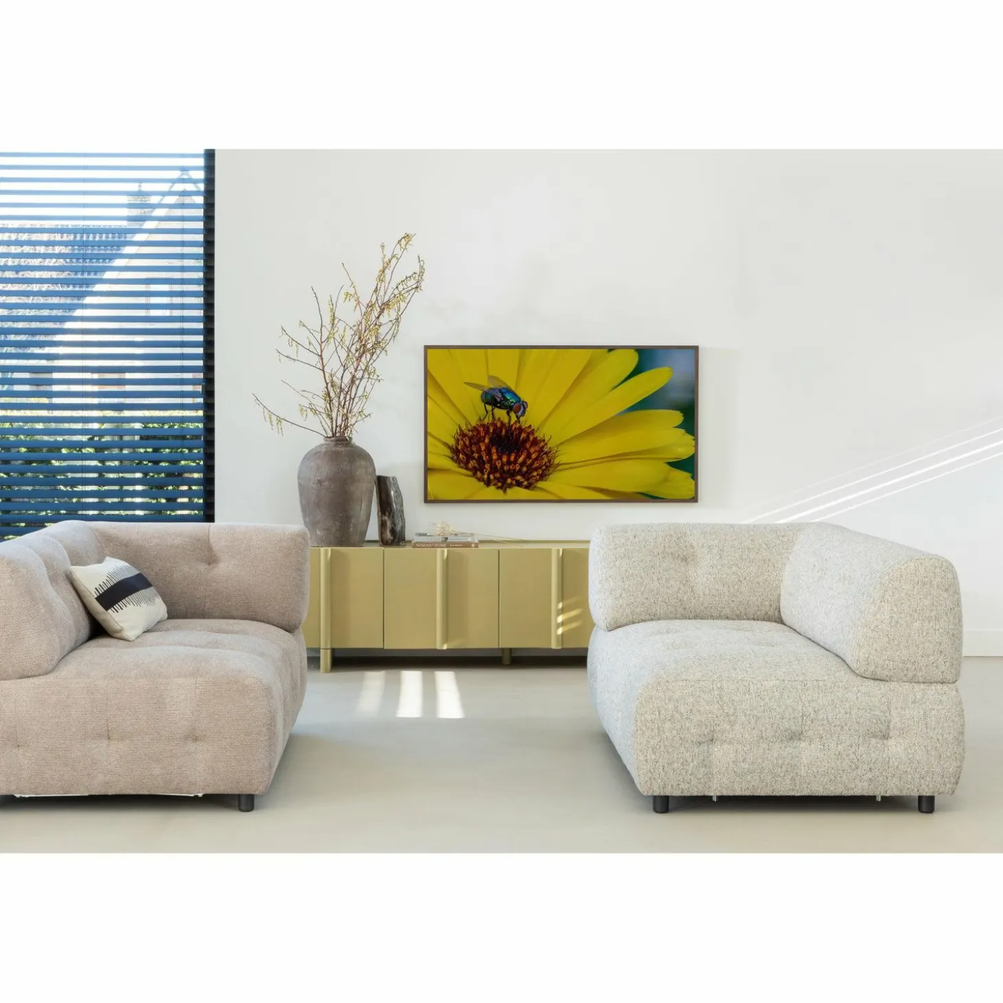 TV-meubel Basu Grenen 200cm - Moss - Loft24.nl