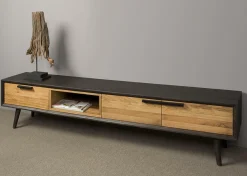 TV-meubel Bresso Eiken 200 cm - Loft24.nl