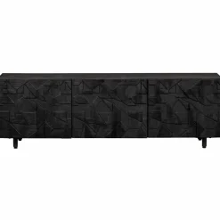 TV-meubel Counter Mangohout 160cm - zwart - Loft24.nl