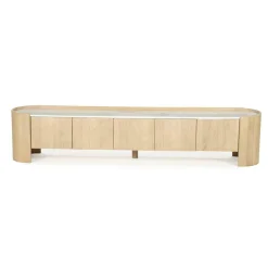 TV-meubel Don Marmer en eikenhout 240 cm - Loft24.nl