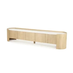 TV-meubel Don Marmer en eikenhout 240 cm - Loft24.nl
