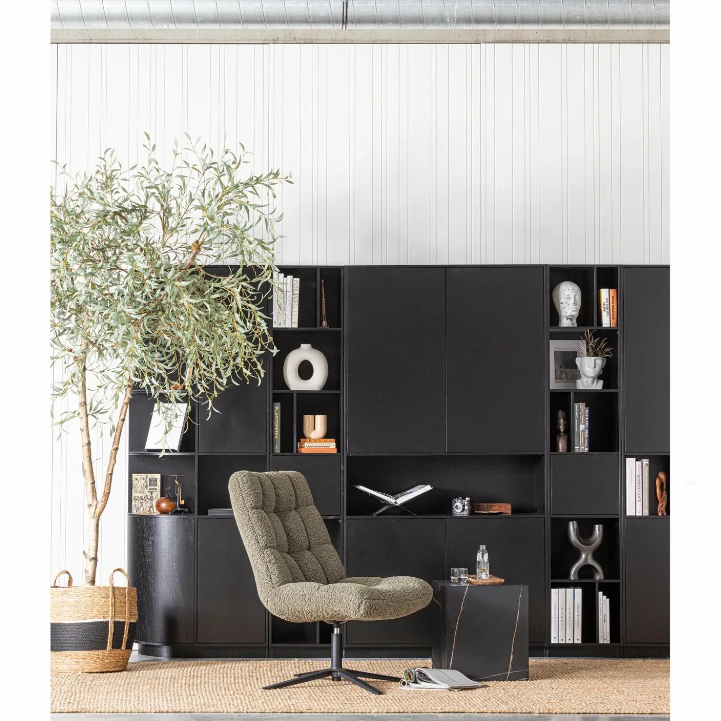 TV-meubel Finca Links Mat zwart 78cm - Loft24.nl