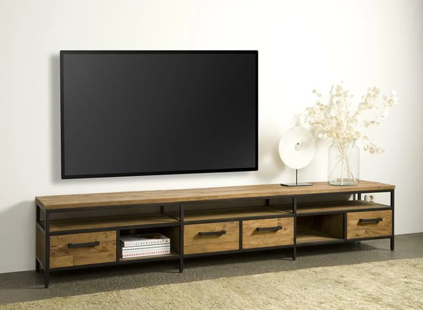 TV-meubel Livorno Teak 240 cm - Loft24.nl