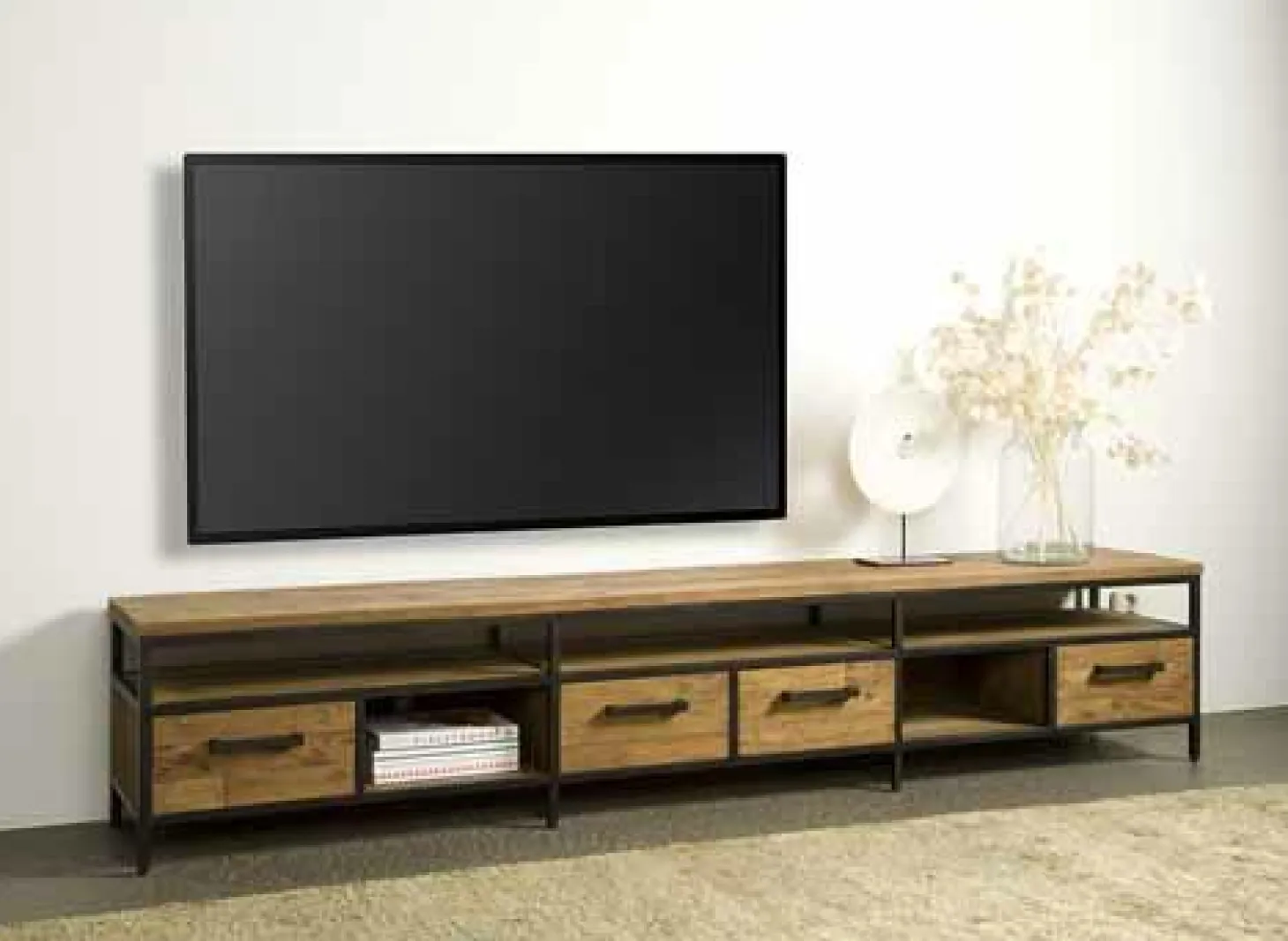 TV-meubel Livorno Teak 240 cm - Loft24.nl