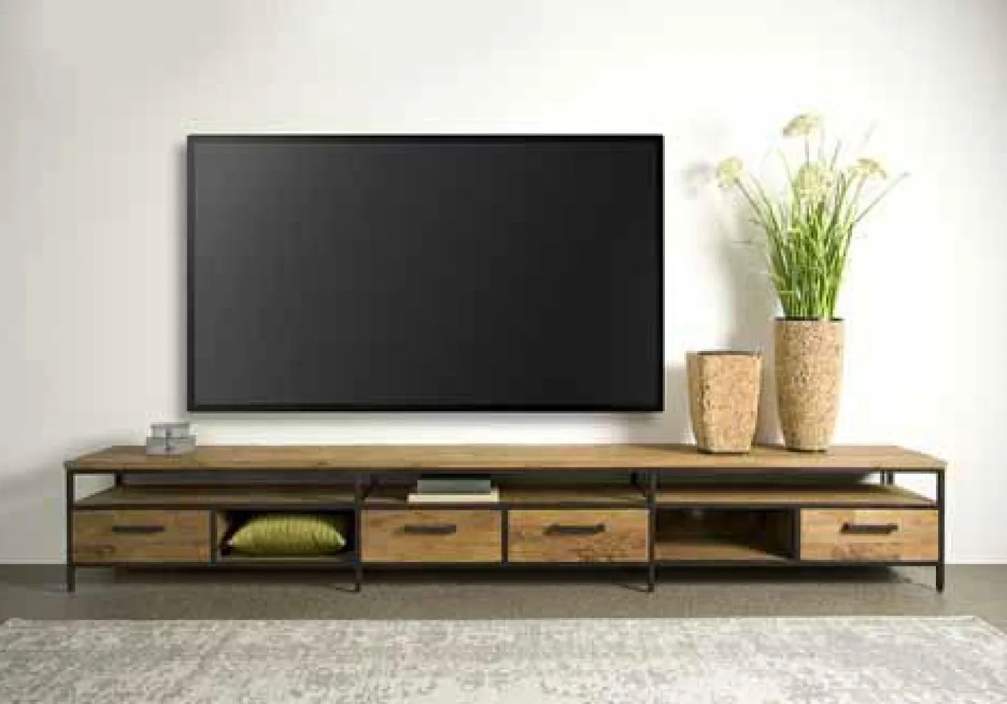 TV-meubel Livorno Teak 300 cm - Loft24.nl