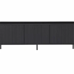 TV-meubel New Gravure Grenen 150cm - Zwart - Loft24.nl