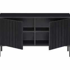 TV-meubel New Gravure Grenen 100cm - Zwart - Loft24.nl