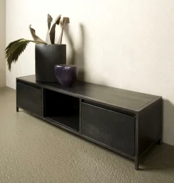 TV-meubel Paterno Zwart - 145 cm - Loft24.nl