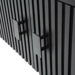 TV-meubel Remi Mangohout en Metaal 170cm - Zwart - Loft24.nl